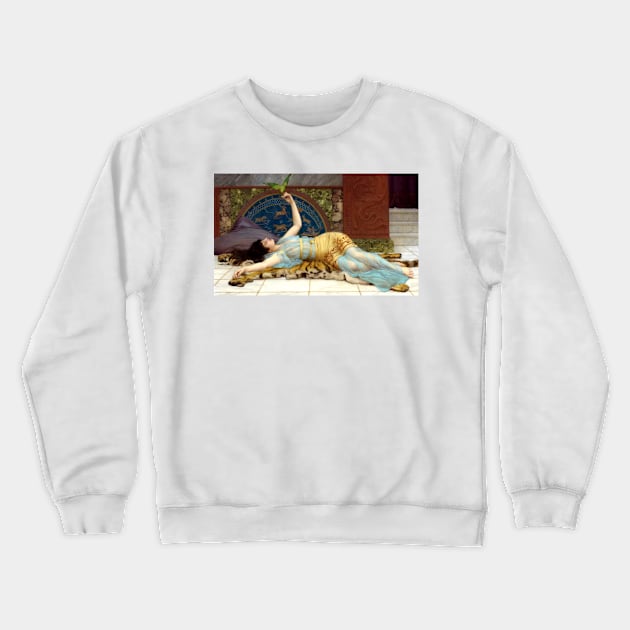 Dolce Far Niente - John William Godward Crewneck Sweatshirt by forgottenbeauty